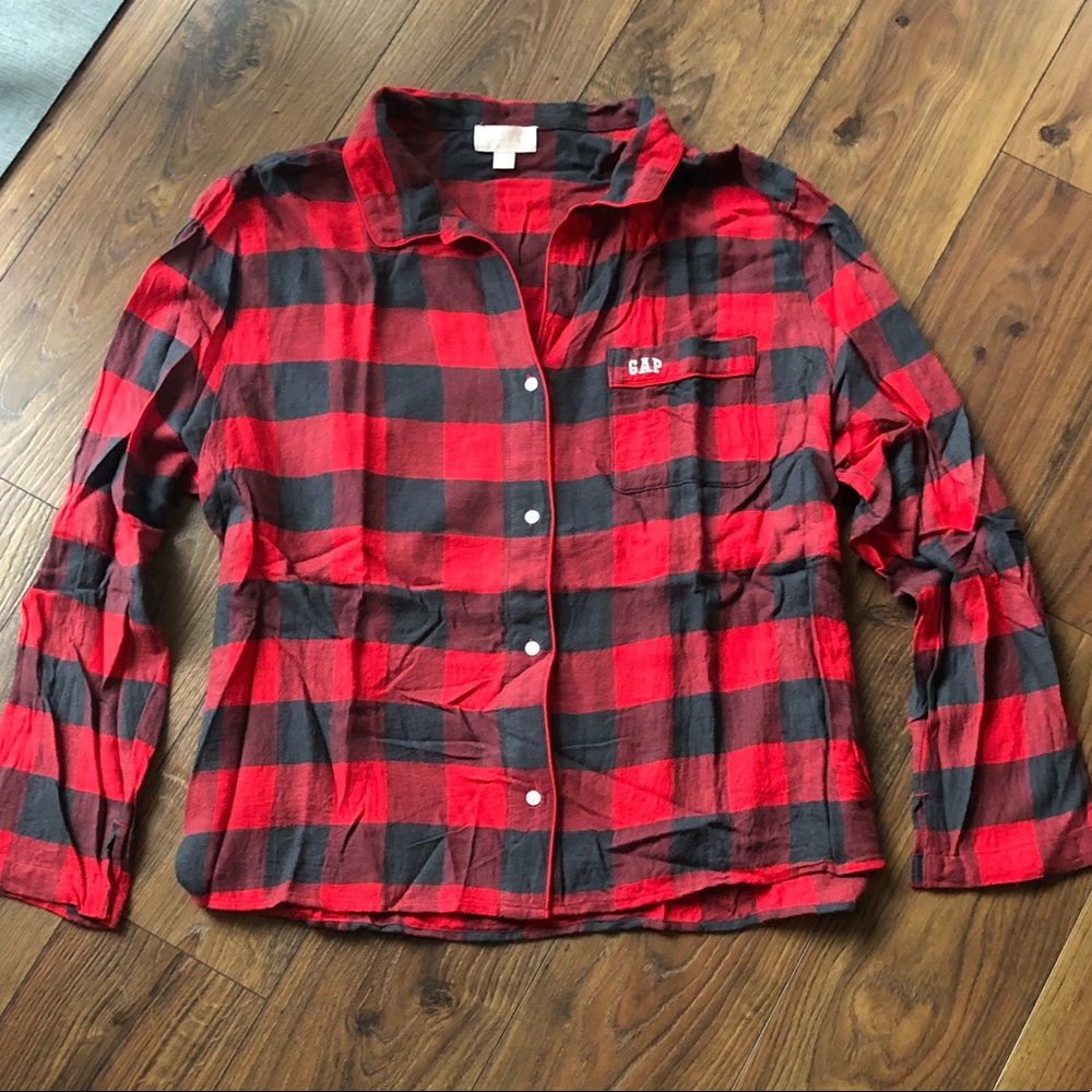 Gap women’s flannel pajama top, XL